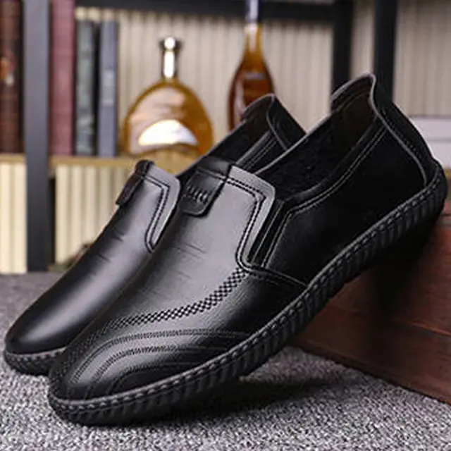 Mocassin Chaussures En Cuir Pour Hommes - Noir