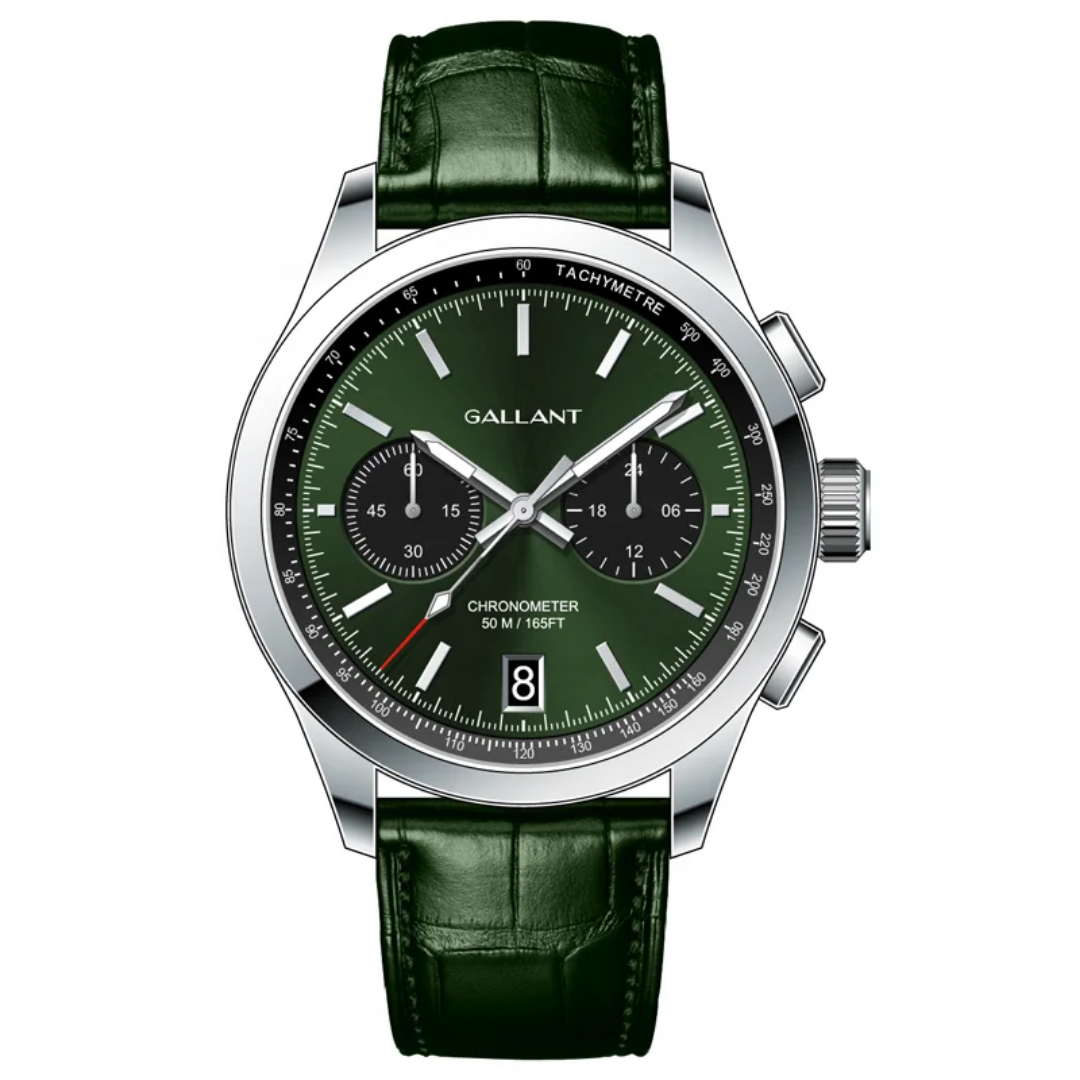 Montre automatique pour homme avec ceinture en cuir avec acier inoxydable de haute qualité