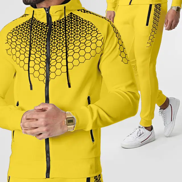 Sweat à capuche zippé pour hommes, survêtements de jogging décontractés,